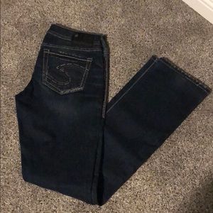 SILVER. Jeans. Aiko mid baby boot. W27/L33